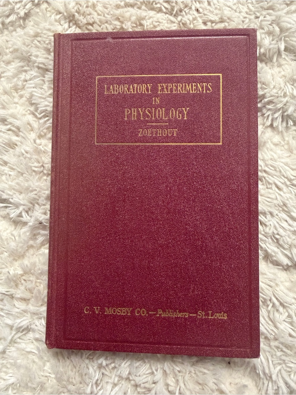 Vintage 1948 Medical Book - Laboratory Experiments in Physiology (4th Ed)